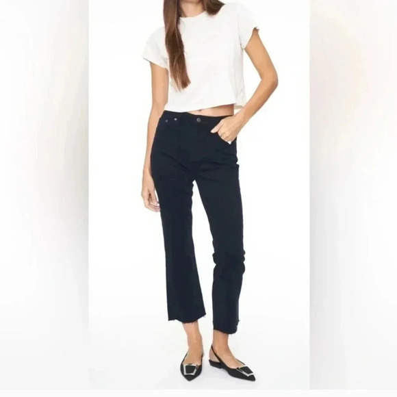 Pistola Flare Crop Black Jeans Size 30 - Picture 1 of 6